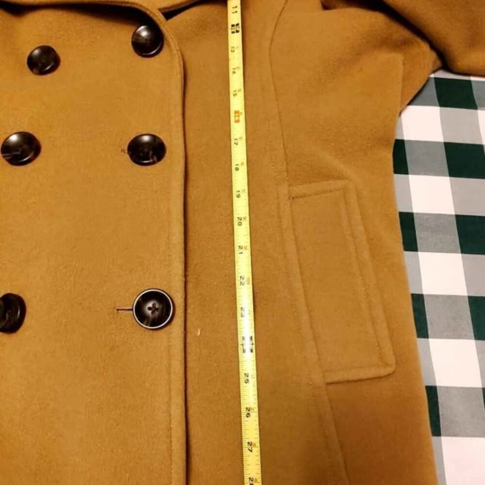 W sz 20 Lands End Camel Wool peacoat plus size - Picture 4 of 6